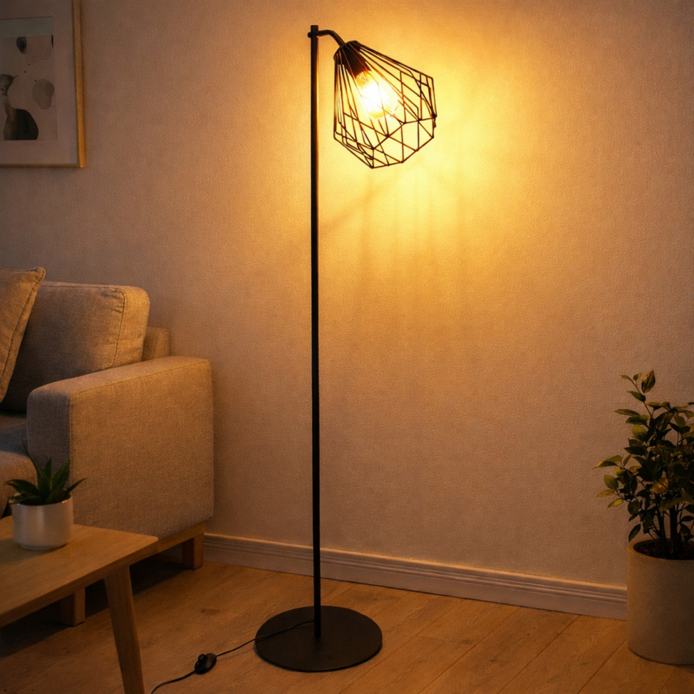 Торшер MSK Electric Silvia под лампу Е27 черный NL 2118 BK Одесса - изображение 4