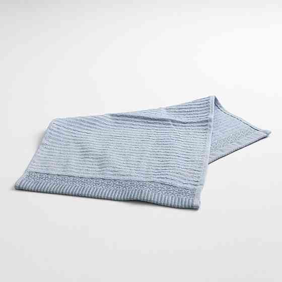 Махровий кухонний рушник з бордюром 30х50 см 400г/м2 GM Textile (Блакитний) Суми