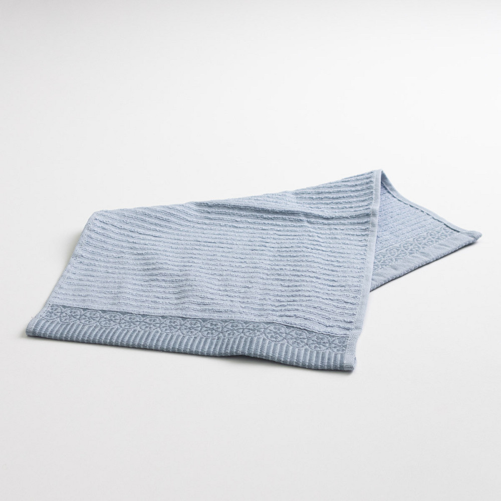 Махровий кухонний рушник з бордюром 30х50 см 400г/м2 GM Textile (Блакитний) Суми - фото 1