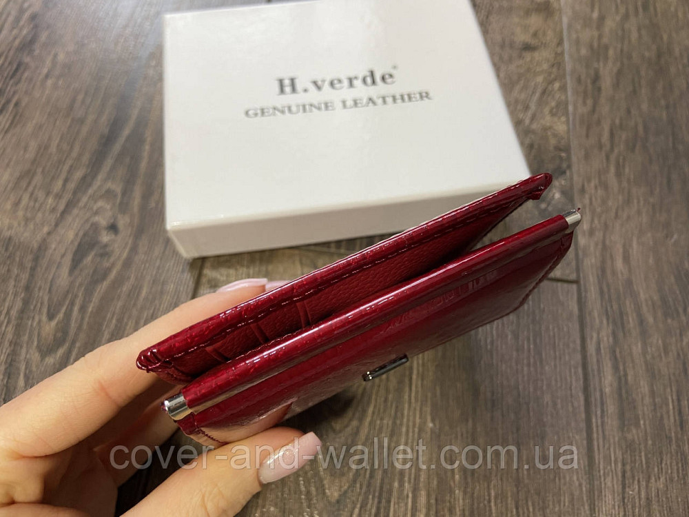 Компактний жіночий гаманець червоного кольору з лакової шкіри ST AE 209-1 Київ - фото 9