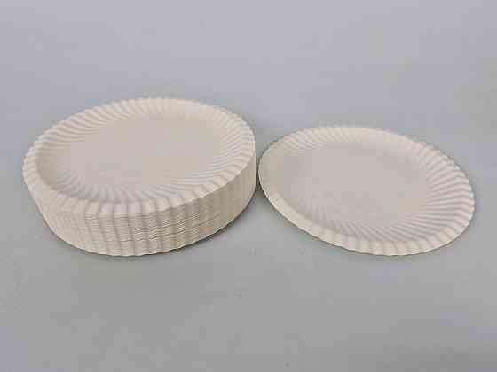 Паперова тарілка біла 100 шт. діаметр 185 мм (1 пачка) Харків