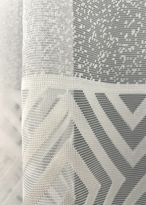 Тюль VR-Textil 2030т Жакард Ромб Меандр Молочний 400х270 см (42-1098) Київ - фото 5