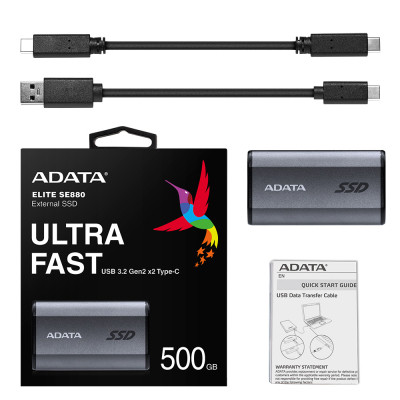 Накопитель SSD USB 3.2 500GB ADATA (AELI-SE880-500GCGY) Винница - изображение 6