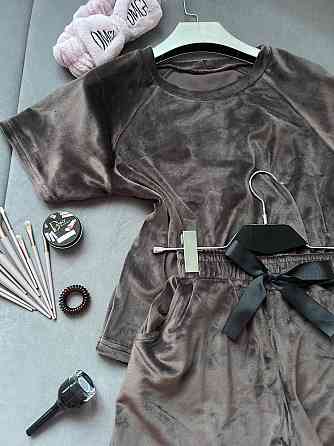 Жіночий стильний приємний костюм піжама велюр спорт Шоколад, 46/48 Одеса