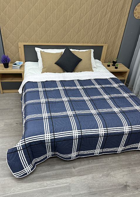 Покривало декоративне Decorator Kelso 140х215 см синій з білим (85-201) Київ - фото 5