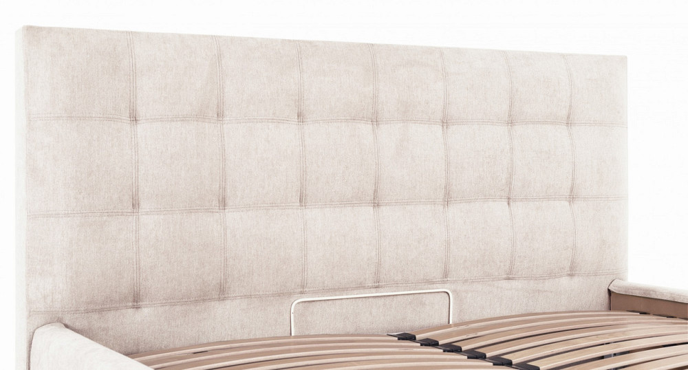 Ліжко Двоспальне Chester New VIP 180 х 190 см Місті Milk З додатковою металевою цільнозварною рамою Бежевий Дніпро - фото 15