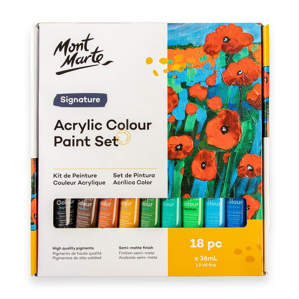 Краски акриловые для рисования Mont Marte Acrylic Colour Paint Set Signature 18pc x 36ml Разные цвета Каменец-Подольский - изображение 4