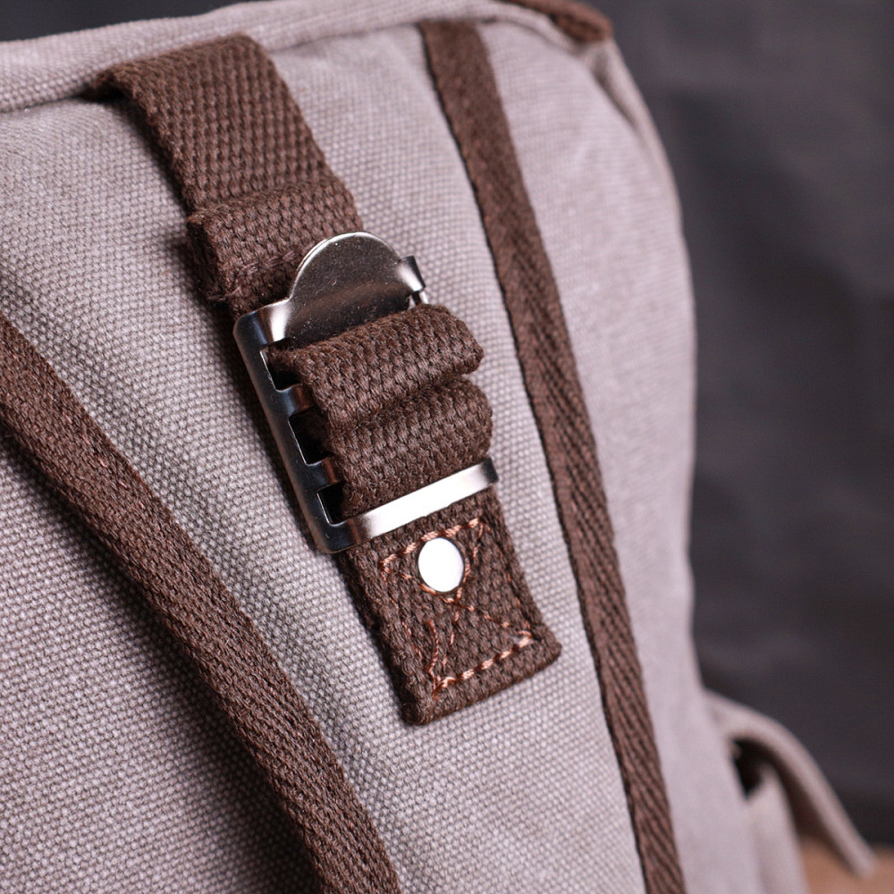 Оригінальна сумка через плече із щільного текстилю Сірий (Vintage) Київ - фото 4