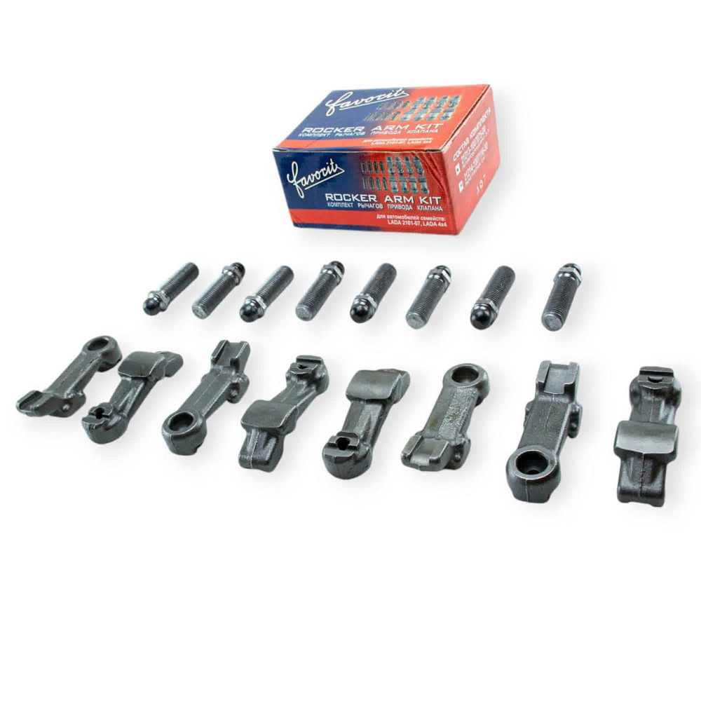 Рокера 2121-21214 новий зразок із болтами регулювання, важіль приводу клапанів (к-кт 8+8 шт) CZ Favorit 2101-2107, Мукачево - фото 1