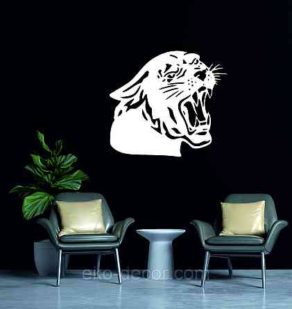 Декоративне настінне Панно «Пантера», Декор на стіну 90*80 см, Білий Київ