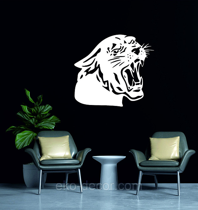 Декоративне настінне Панно «Пантера», Декор на стіну 90*80 см, Білий Київ - фото 3