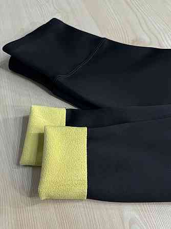 Лосини жіночі Alia 984 утеплені на флісі з широким поясом і пуш ап чорні, чорний, L Київ