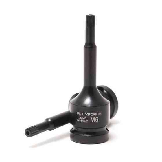 Головка 1/2" з насадкою Spline M5 з отвором ударний глибока Одеса