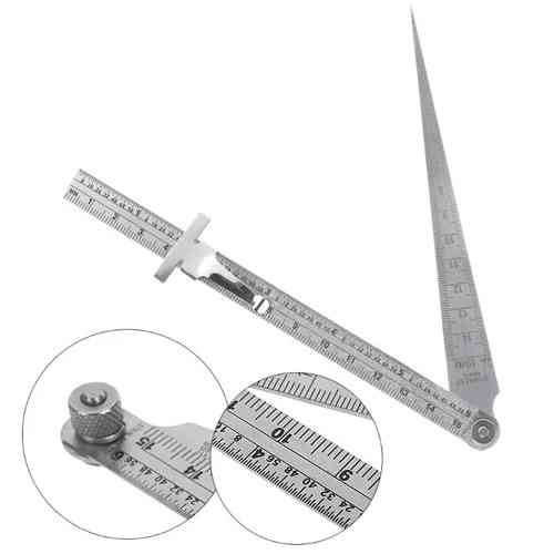 Конический щуп для измерения зазоров 1-15мм с линейкой 150мм, нержавейка Винница