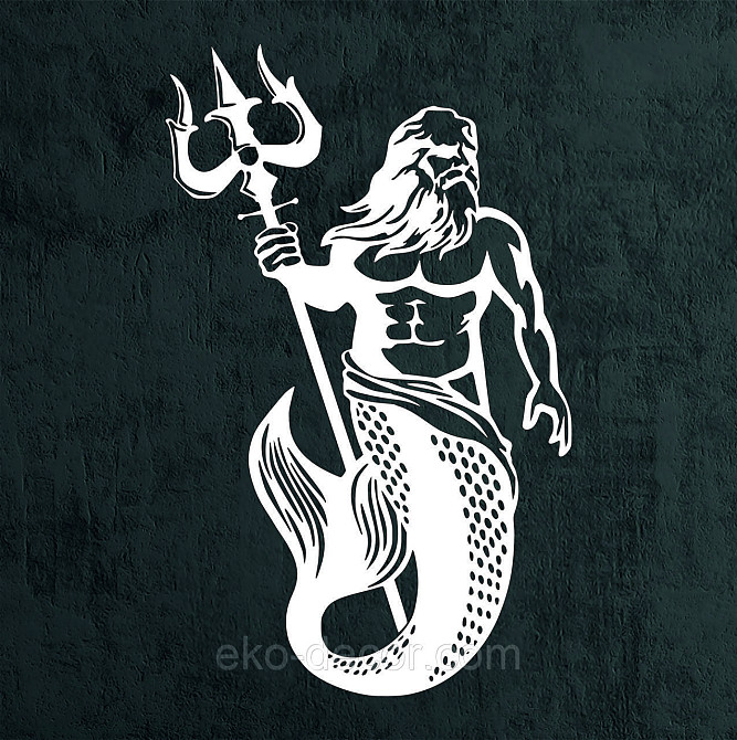 Декоративне настінне Панно «Пасейдон», Декор на стіну 110*69 см, Білий Київ - фото 7