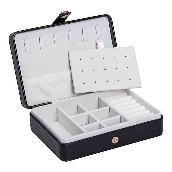 Скринька для прикрас з еко шкіри 16×11×4.7 см органайзер для ювелірних виробів HP-5-30B Коломия