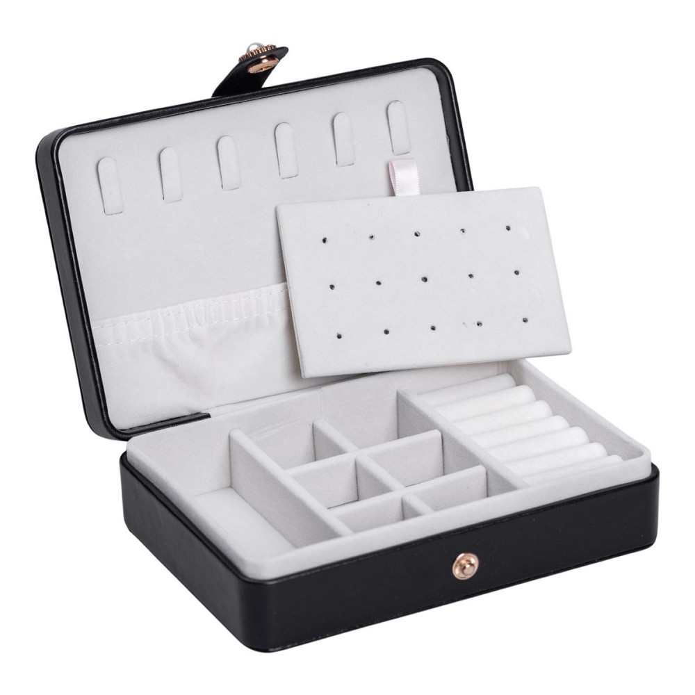 Скринька для прикрас з еко шкіри 16×11×4.7 см органайзер для ювелірних виробів HP-5-30B Коломия - фото 4