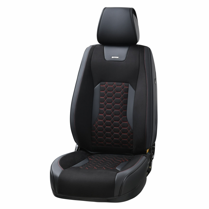 Комплект, 3D чохли для сидінь Beltex Montana, black-red Львів - фото 1