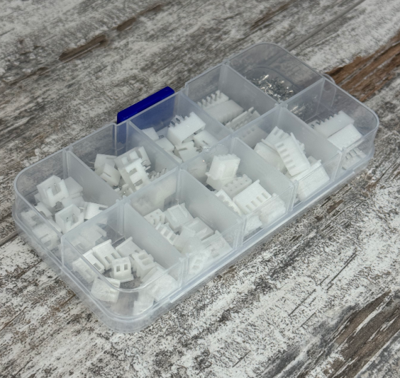 Набор разъемов XH2.54 80 шт для плат, кабелей, Arduino, 3D-принтеров коннекторы 2p, 3p, 4p, 5p папа и мама Киев