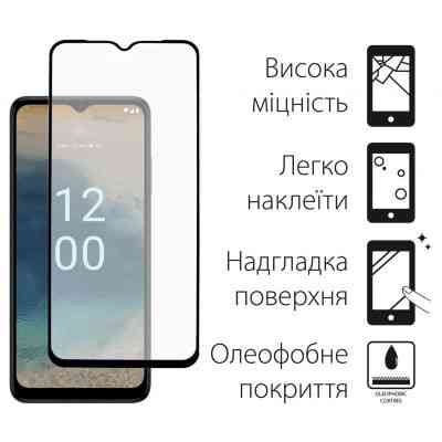 Скло захисне Dengos Full Glue Nokia G22 (black) (TGFG-307) Вінниця