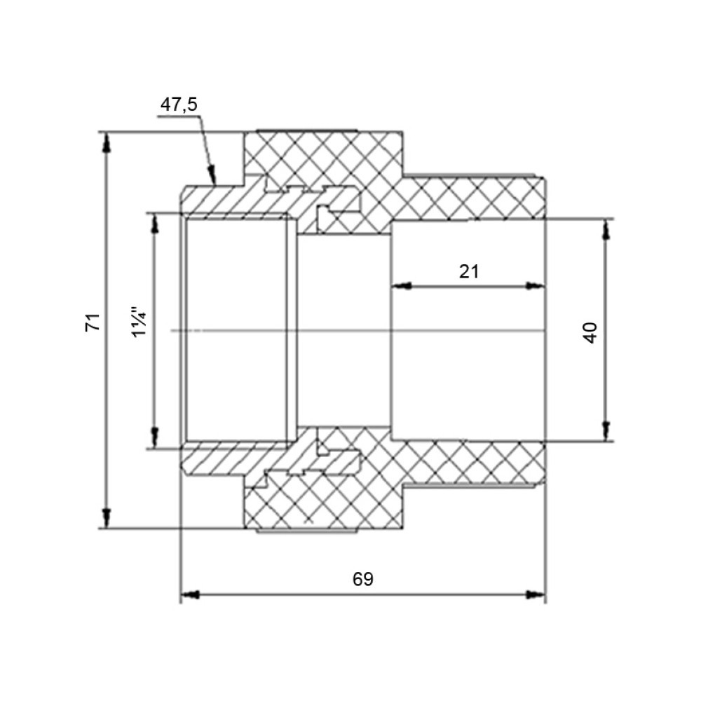 Муфта PPR Blue Ocean 40х1