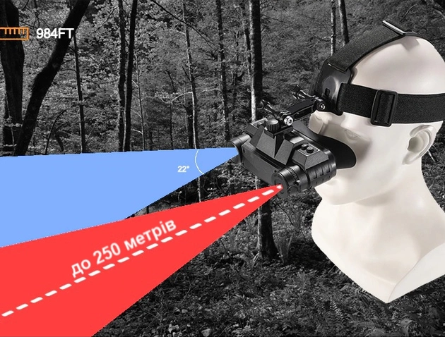 Прилад нічного бачення G1 4.5х 1920x1080P 940nm із кріпленням на голову + карта 32Гб Київ - фото 9