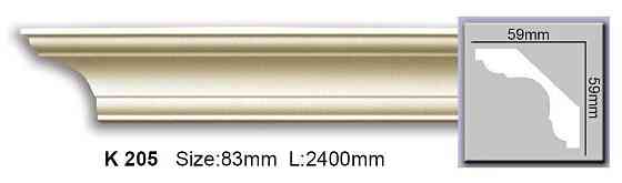 Карниз гладкий полиуретановый Harmony K 205 Днепр