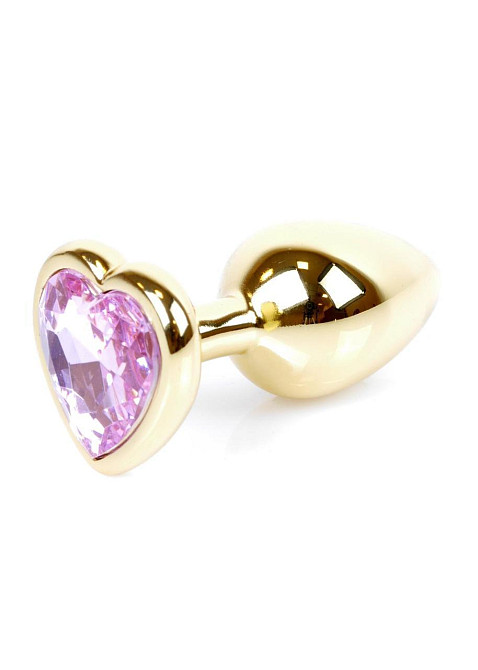 Анальная пробка - Jewellery Gold Heart Plug Light Pink Sex Aura Киев - изображение 7