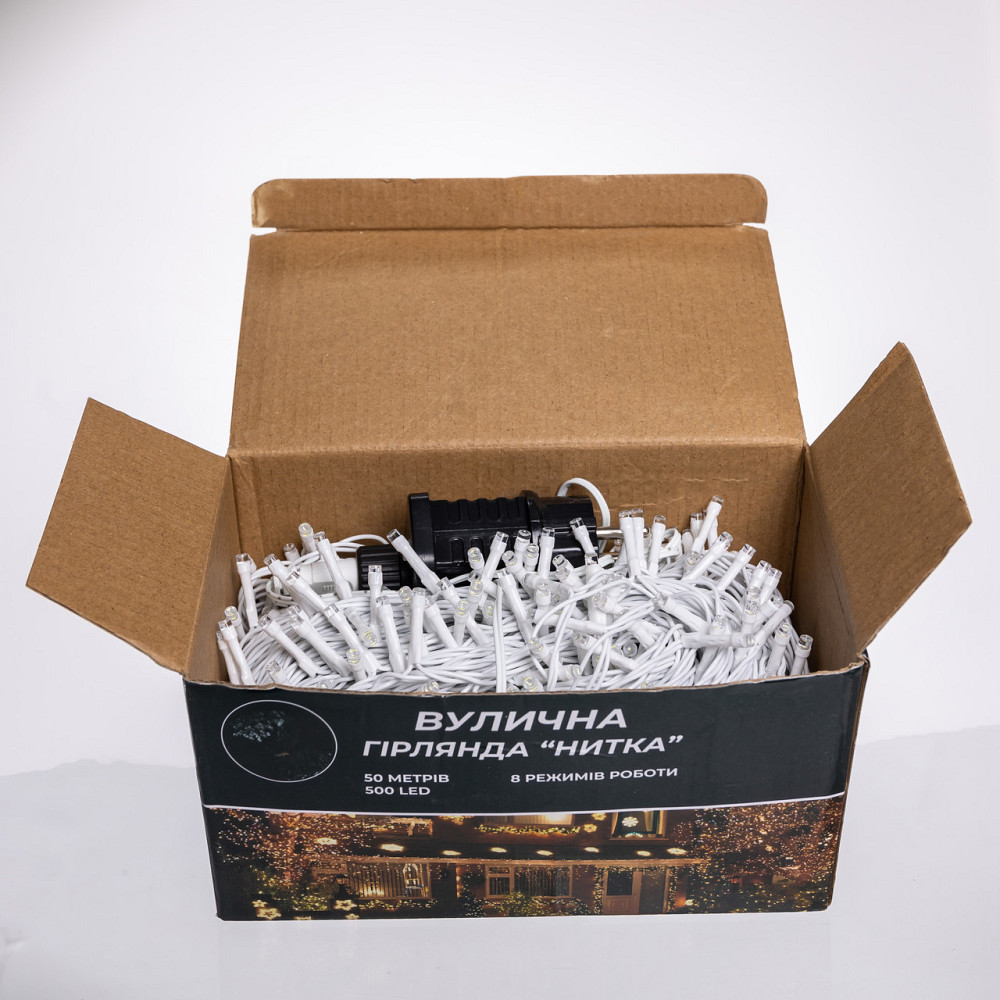 Garlando Гірлянда Різдвяна фея вулична 50 м 500 LED білий провід Білий CF500L50MWW Коломия - фото 6