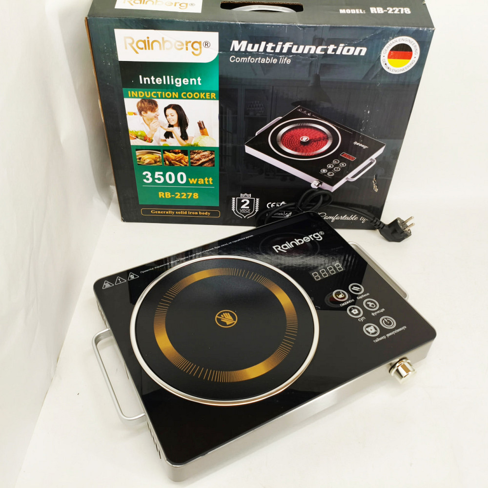 Плита бытовая переносная Rainberg RB-2278 3200Вт, Комфорка электрическая, Плита напольная мощная EN-55 Львов - изображение 4