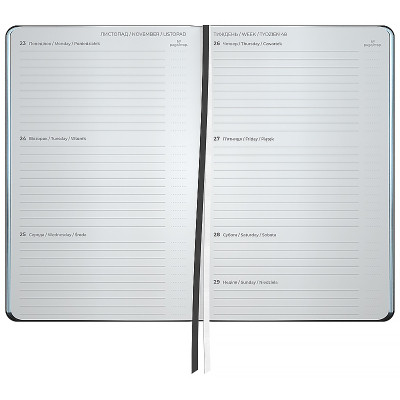 Еженедельник Axent датированный 2026 Partner City Soft 125х195, черный (8521-26-01-A) Винница - изображение 5