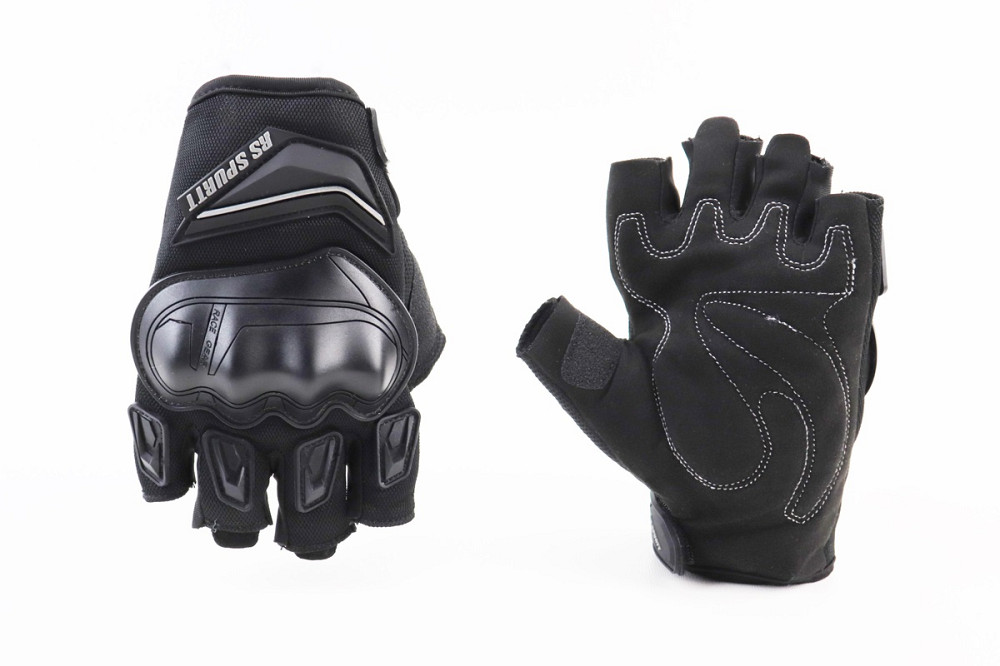 Перчатки мотоциклетні без пальців L-Чорні, тип 2 Київ - фото 1