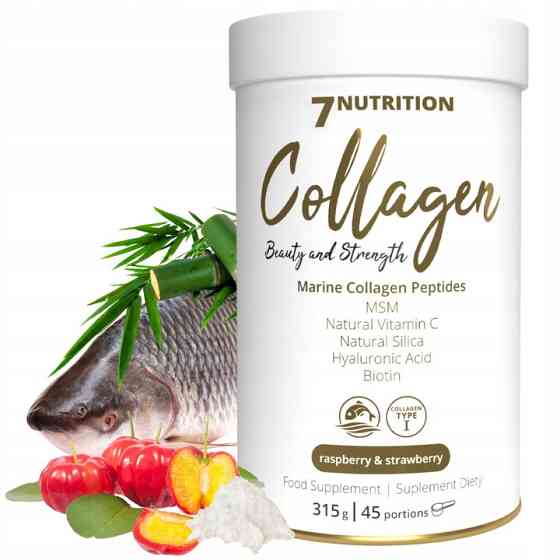 Морський колаген  Marine Collagen Peptides (with Biotin &amp; Silica &amp; VItamin C &amp; MSM &amp; Hyaluronic Acid) 315g (RaspStraw) Луцьк