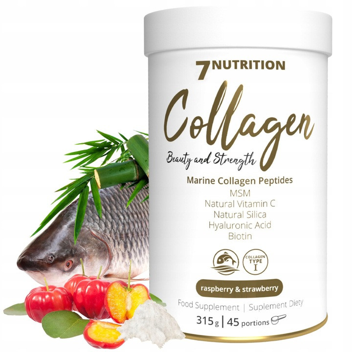 Морской коллаген Marine Collagen Peptides (with Biotin & Silica & VItamin C & MSM & Hyaluronic Acid) 315g (RaspStraw) Луцк - изображение 2