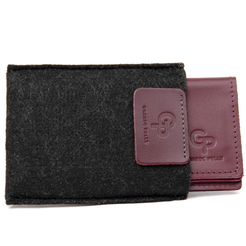 Шкіряна обкладинка для автодокументів GRANDE PELLE 11491 Бордовий Київ - фото 5