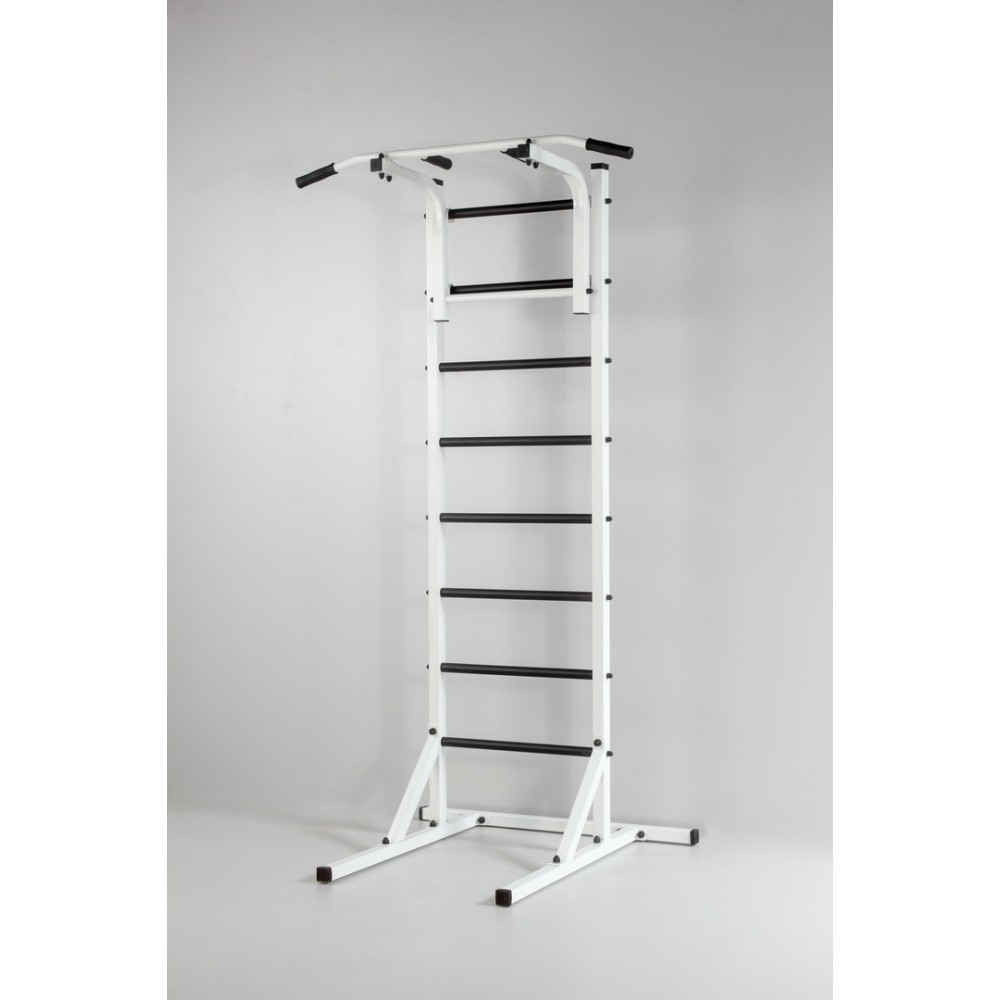 Шведская стенка передвижная Universal White универсальная без креплений со скамьей для пресса турник брусья Каменское - изображение 5