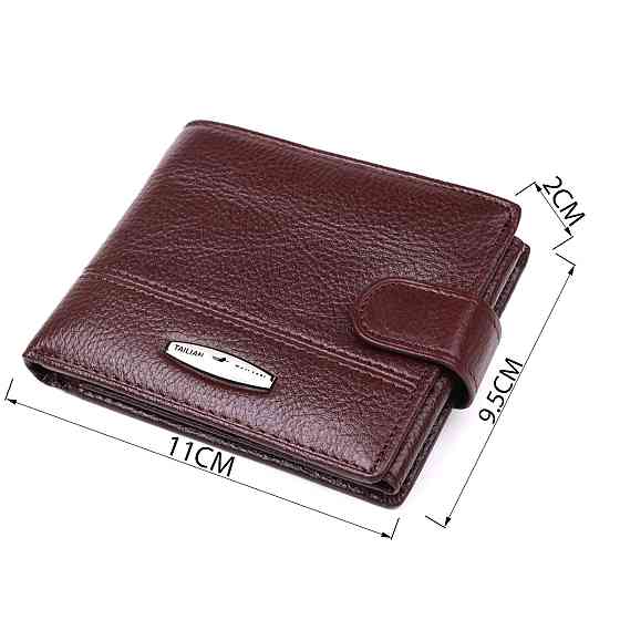 Гаманець чоловічий флотар шкіряний TAILIAN 19004 Темно-коричневий Київ