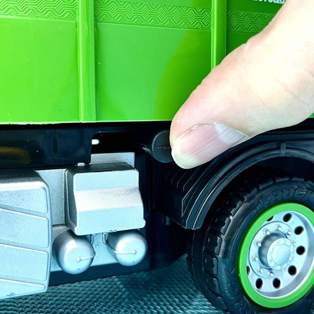 Спецтехніка машинка Сміттєвоз інерційна звук підсвічування рухомі деталі 31 см Зелена (GC017) Чернігів - фото 7