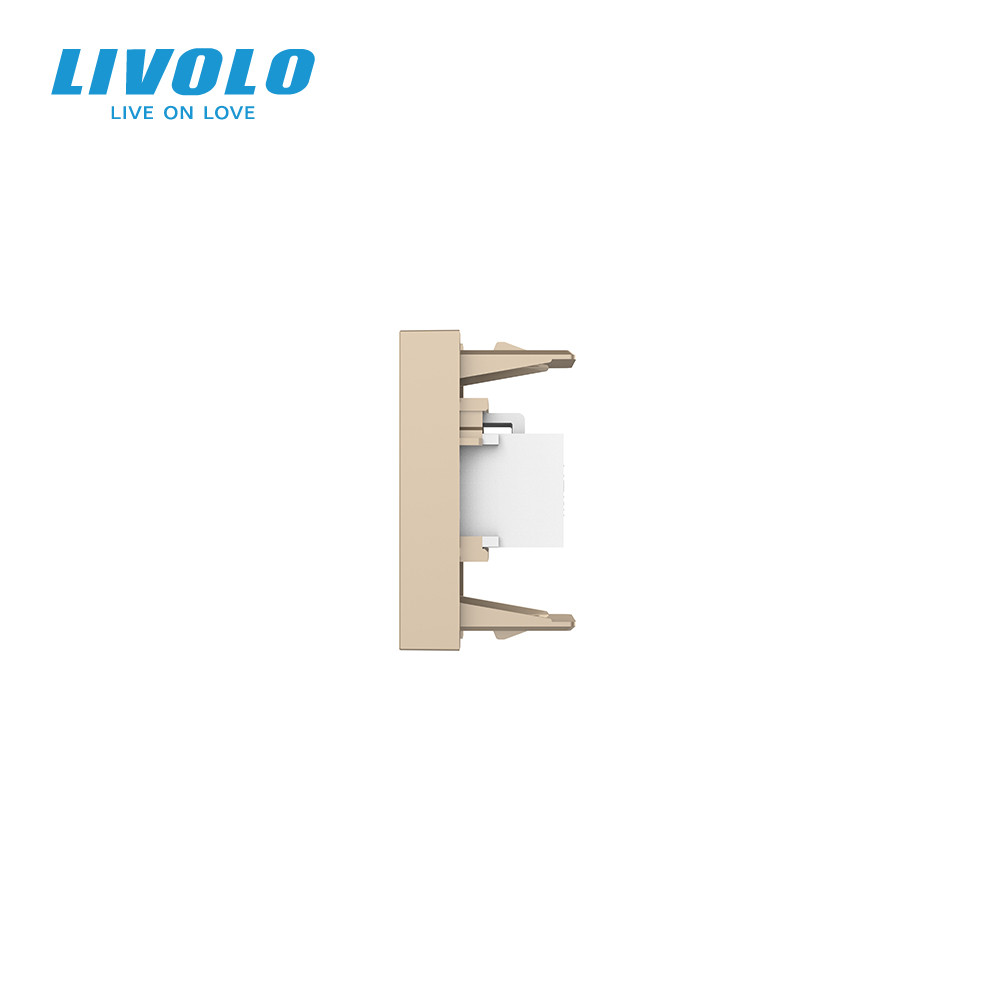 LIVOLO HDMI розетка LIVOLO 1.4, золота, модуль 0.5 поста, для телевізора / ПК (VL-FCHD-1AP) Коломия - фото 3