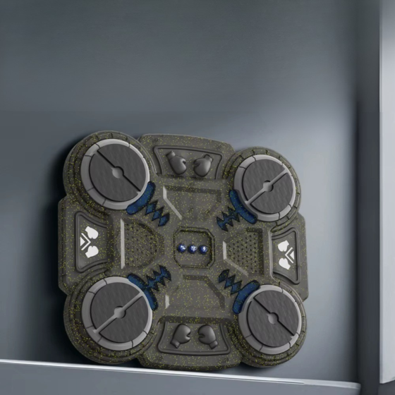 Тренажер для бокса на 4 цели с перчатками детская мишень, аккумуляторный музыкальный с Bluetooth цвет прозрачно черный Каменец-Подольский