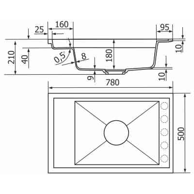 Мийка кухонна GRANADO Basic Estella grafito (+ змішувач Campo LUX inox + дозатор Redondo inox + кошик (ksg0109) Вінниця