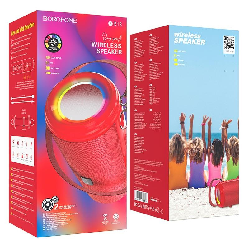Портативна колонка BOROFONE BR12 Amplio sports wireless speaker Red Киев - изображение 4