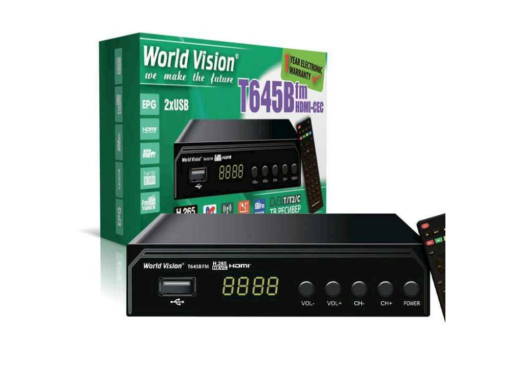 Т2 ресивер T645B ТМ WORLD VISION Київ - фото 1