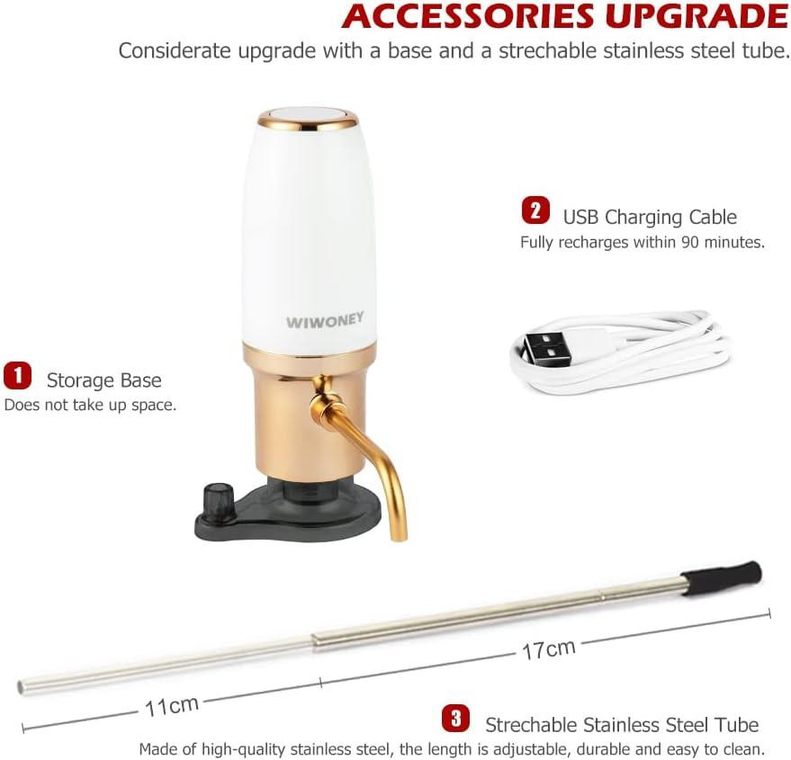 Електричний винний аератор WIWONEY, розумний автоматичний декантер для вина, акумуляторний дозатор від USB Київ - фото 4