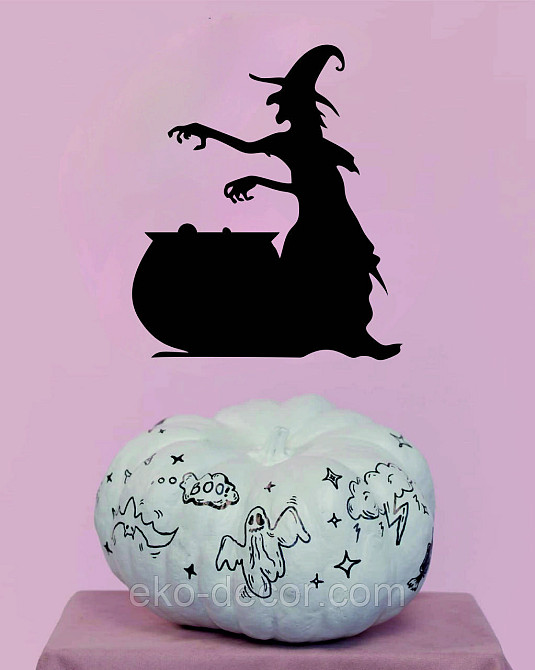 Декоративное настенное 3D Панно «Ведьма», Декор на стену с объемом 90*71 см, Черный Киев - изображение 8