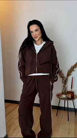 Жіночий теплий костюм двійка з кантом двухсторонній фліс Одеса