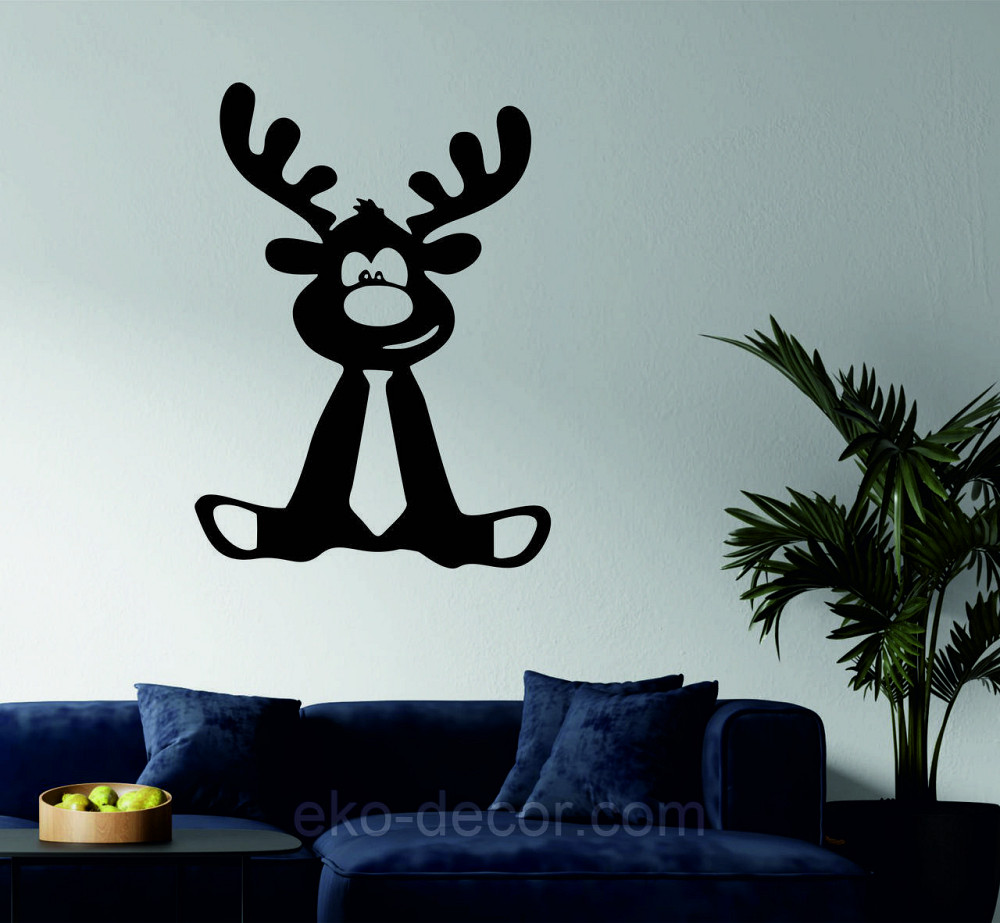 Декоративное настенное Панно «Олень», Декор на стену 70*51 см, Черный Киев - изображение 2