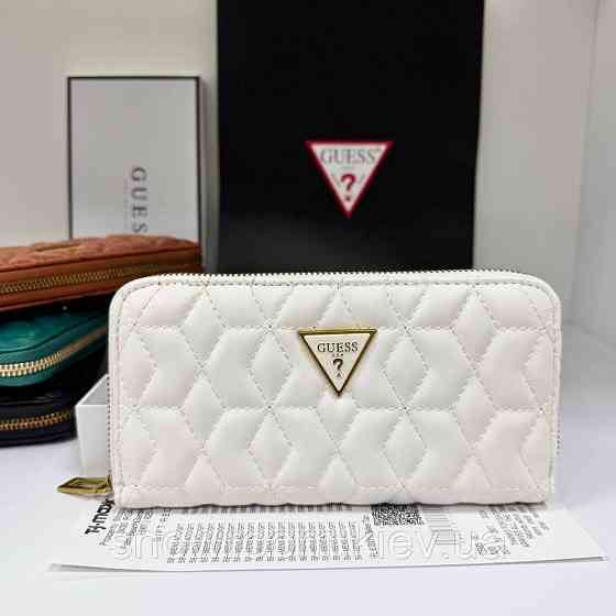 Жіночий гаманець на змійці Guess (7870) білий Київ