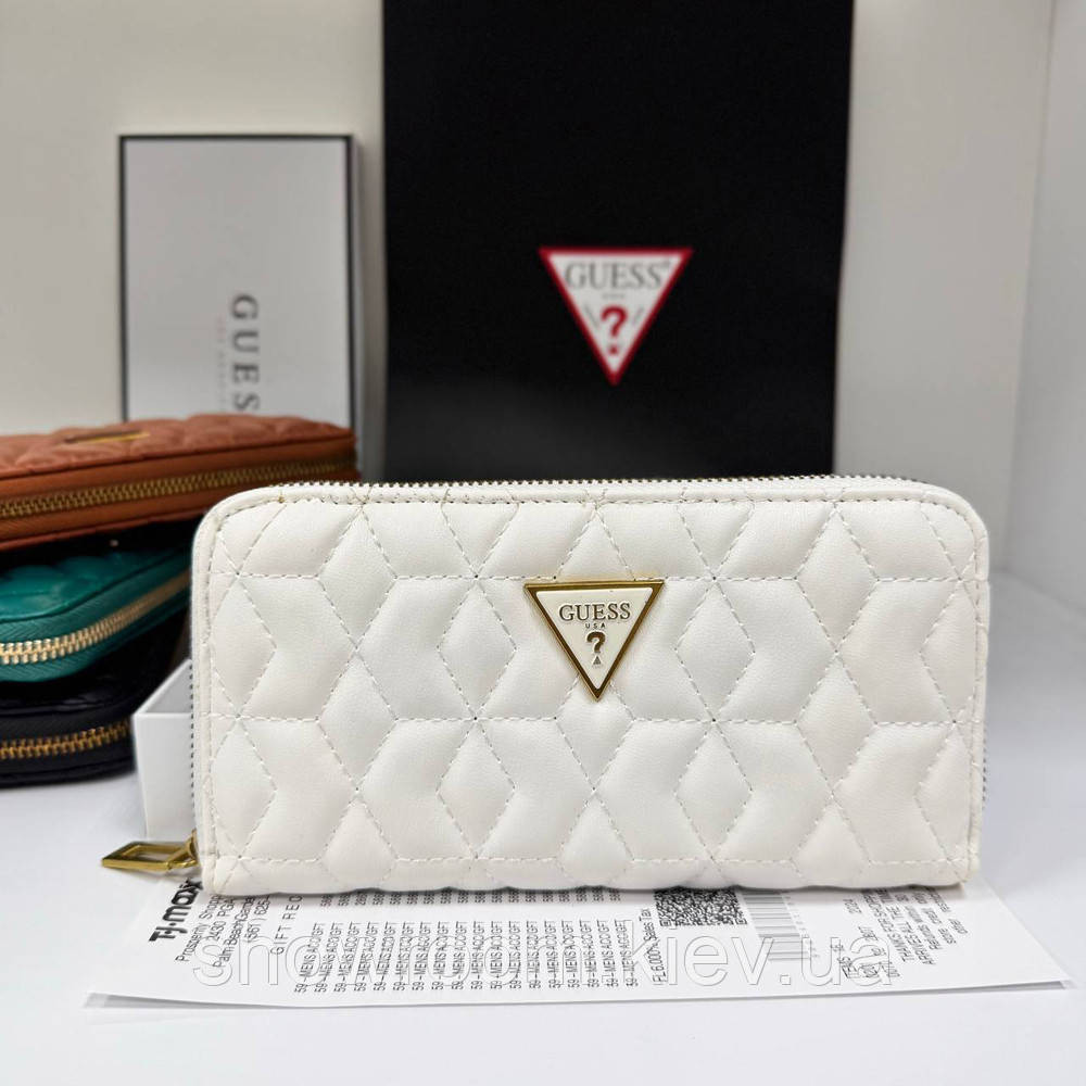 Жіночий гаманець на змійці Guess (7870) білий Київ - фото 1