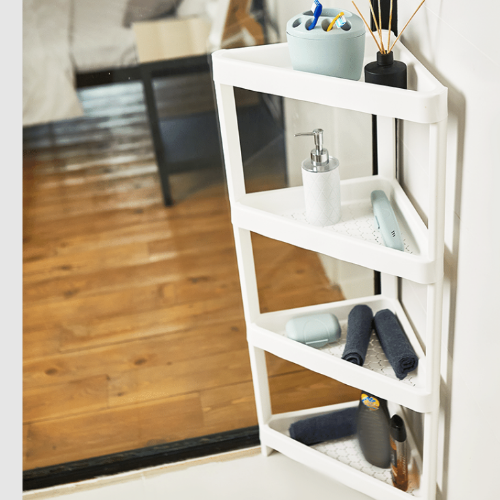 Полиця кутова 45*26*105см пластик білий Алеана Житомир - фото 3